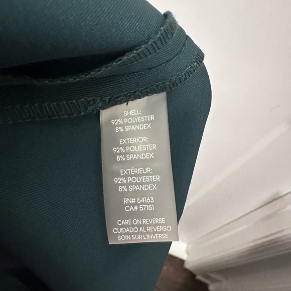 💚 NWT! Hunter Green CALVIN KLEIN Scuba Cap Sleeve Sheath Dress - Size 14 - Picture 4 of 9